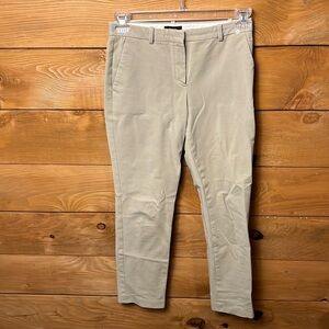 THEORY Womens khaki chino trouser crop career Pants 2 business casual office Y2K